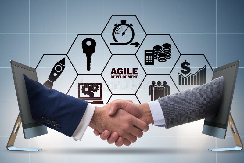 The concept of agile software development royalty free stock images