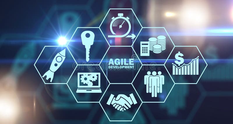 The concept of agile software development vector illustration