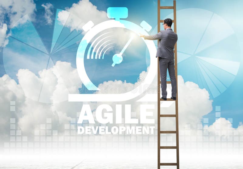 Concept of agile software development stock photography