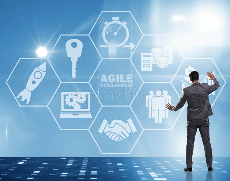 Concept of agile software development royalty free stock photos