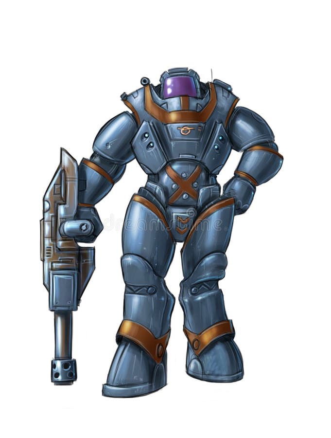 picture High Tech Future Armor Suit science fiction armor stock