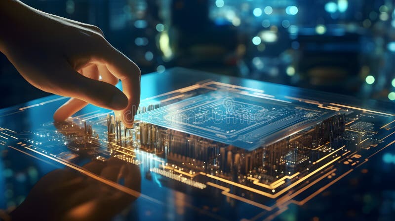The concept of artificial intelligence is continually evolving, and one of its key components is the brain-like processor CPU. stock illustration