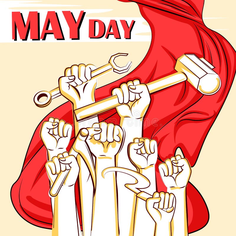 Concept Background for Happy Labour Day on 1st May Stock Vector -  Illustration of poster, occupation: 147379771