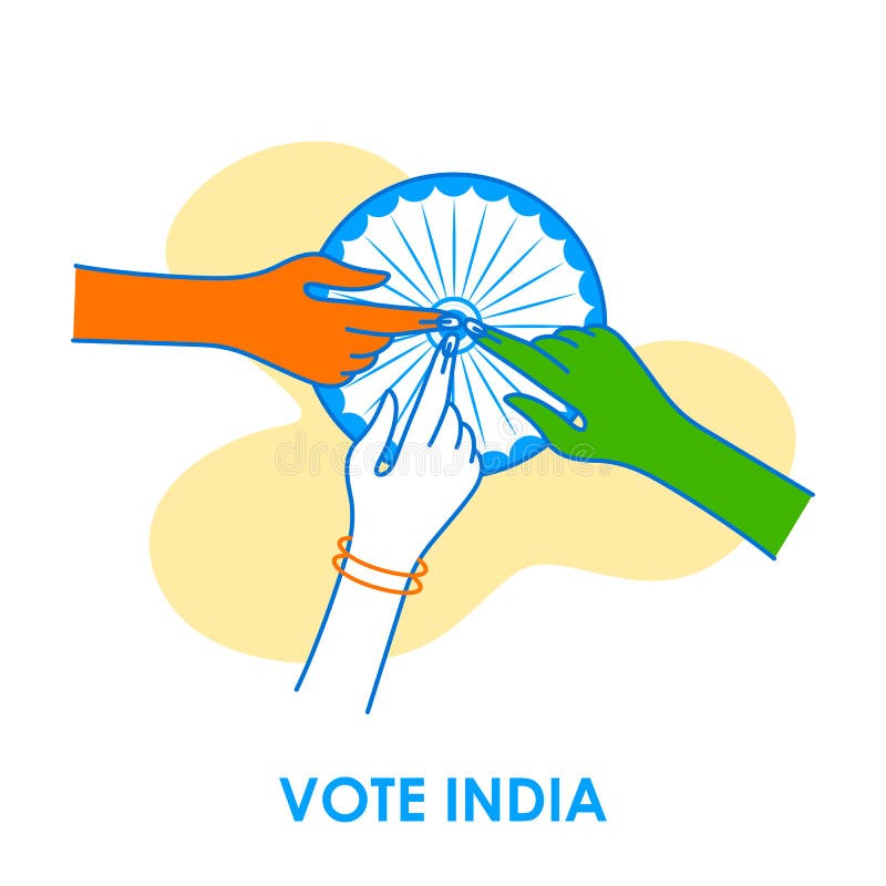 Concept background for Vote India for election democracy campaign banner royalty free illustration