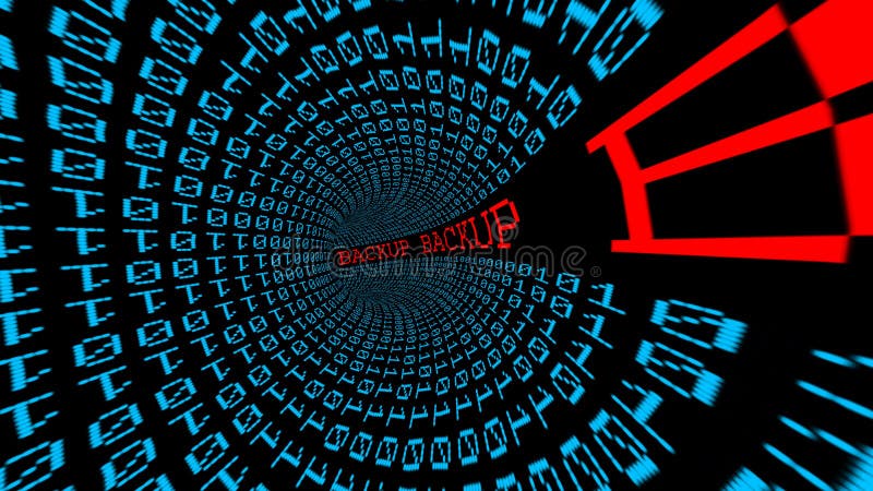 Backup data tunnel royalty free illustration