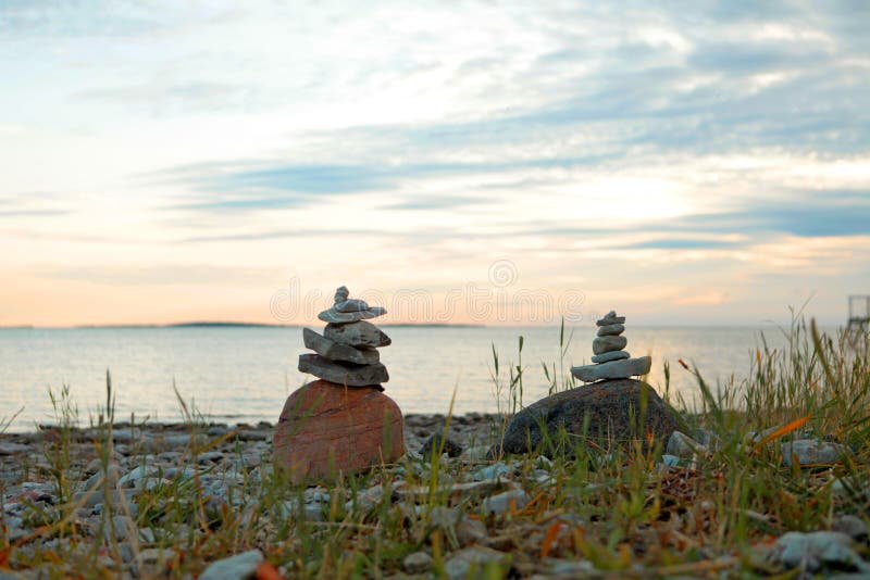 Concept of balance and harmony. rocks on the coast of the Sea in the nature royalty free stock images Concept of balance and harmony. rocks on the coast of the Sea in the nature royalty free stock images