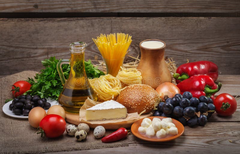 Concept of a balanced diet stock images Concept of a balanced diet stock images