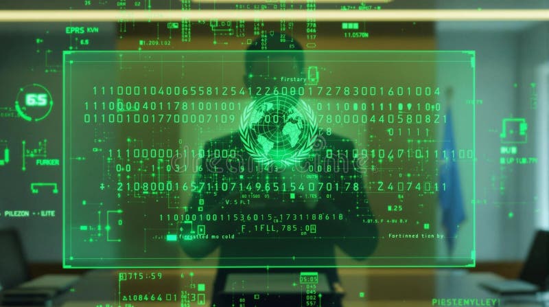 : concept with binary code. Attack binary code illustrations