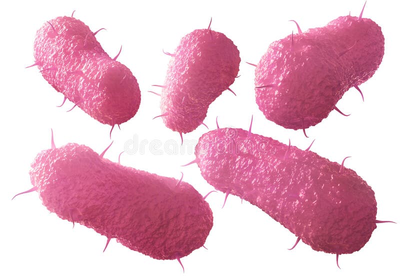 Concept biologic. celule în poziții diferite sub microscop izolate pe un alb royalty free illustration