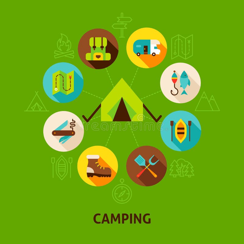 Concept Camping Tent royalty free illustration Concept Camping Tent royalty free illustration