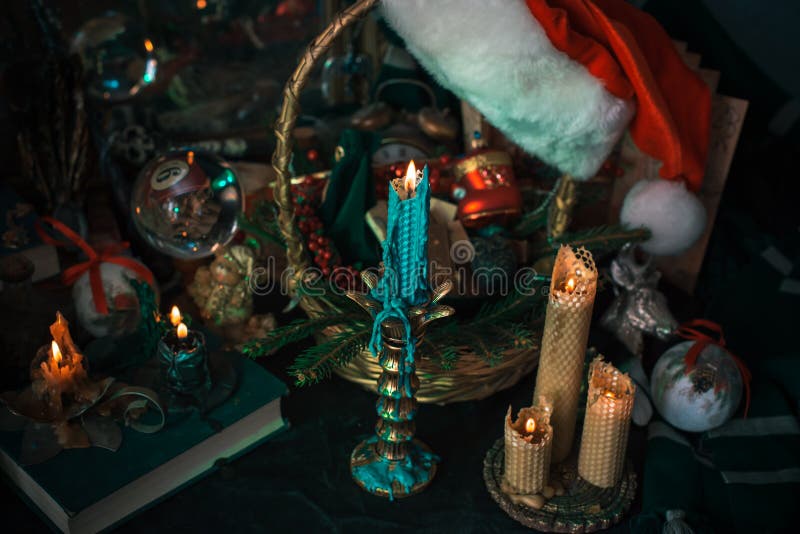 Christmas Wizard Altar, Magic Concept, Occult Stuff Stock Image - Image of witch, magic: 260111901