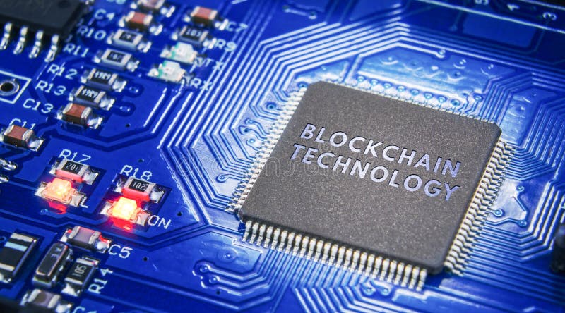 The concept of closure, protection. Technology blockchain, encryption of Internet traffic. Electronic components on a dark backgro stock image The concept of closure, protection. Technology blockchain, encryption of Internet traffic. Electronic components on a dark backgro stock image