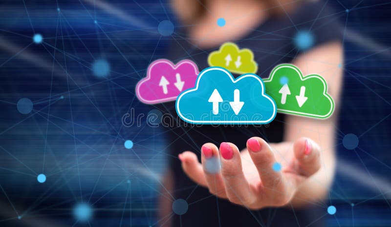 Cloud Storage Concept On Different Devices Stock Image - Image of multi