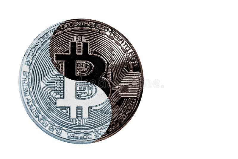 The concept coin bitcoin yin-yang