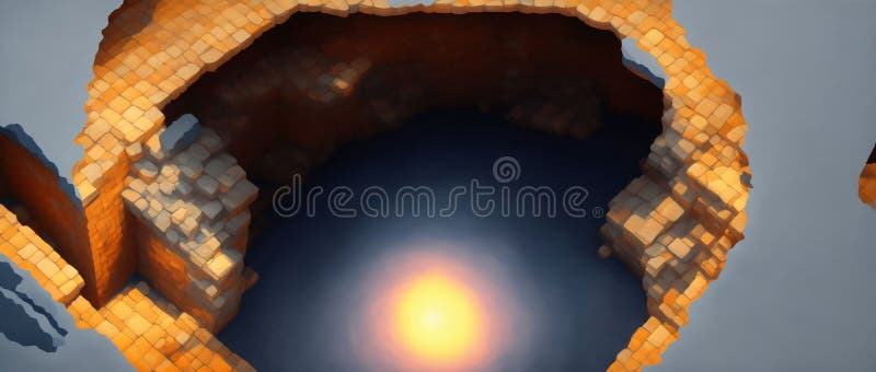 O imagine generată de calculator a unei găuri în sol. ai generativ royalty free illustration