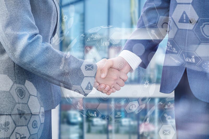 Concept of cooperation in business stock images