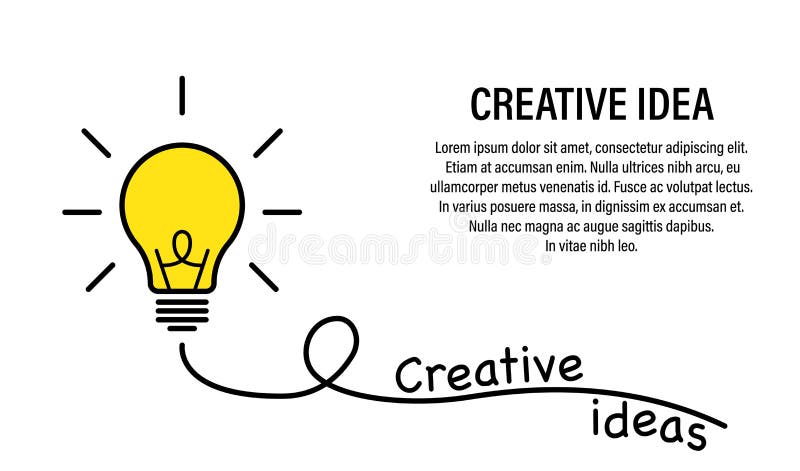 Concept creativ. ilustrare de succes izolată vectorială. concept de business pentru idei de tip lampă. energie electrică. pictogra royalty free illustration