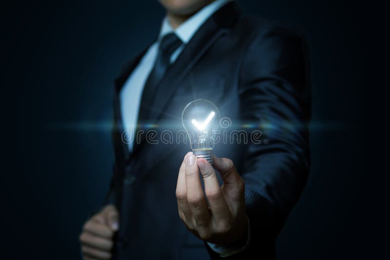 The concept is the creative idea. stock image