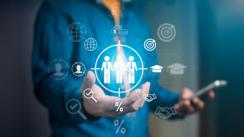 Concept of customer behavior, buyer persona, and target client Marketing plans and tactics Marketing customization and customer- stock photos