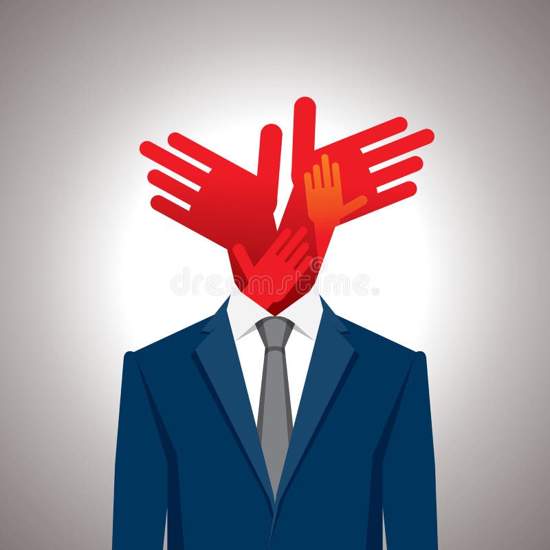 Concept d'affaires avec des mains illustration libre de droits Concept d'affaires avec des mains illustration libre de droits