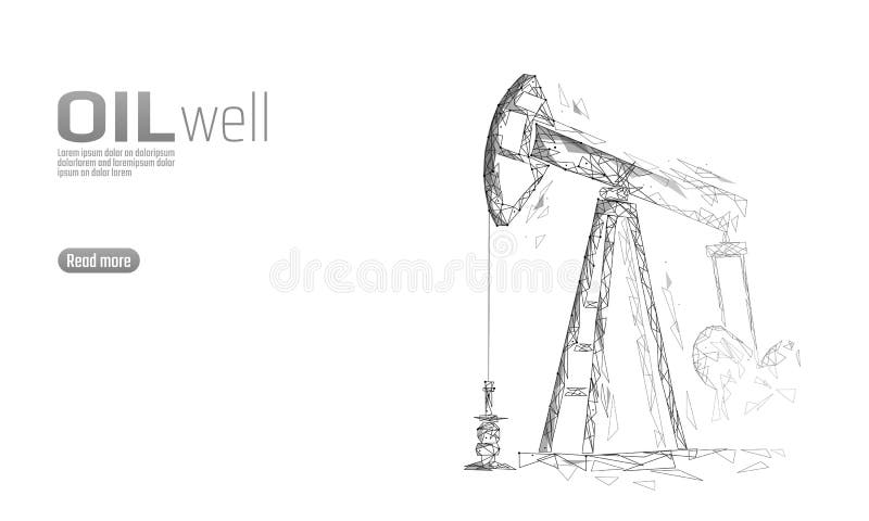 Concept d'affaires de juck d'installation de puits de pétrole bas poly Production polygonale d'essence d'économie de finances Ind illustration stock Concept d'affaires de juck d'installation de puits de pétrole bas poly Production polygonale d'essence d'économie de finances Ind illustration stock