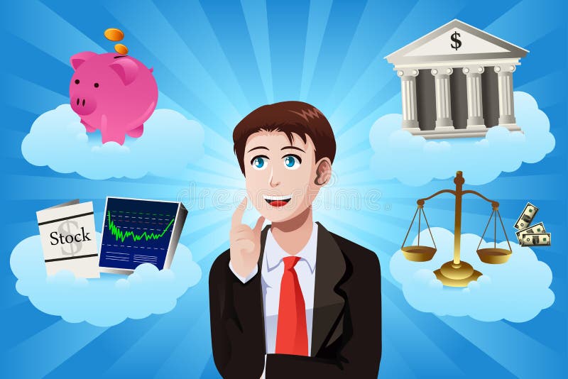 Concept d'affaires et de finances illustration de vecteur Concept d'affaires et de finances illustration de vecteur