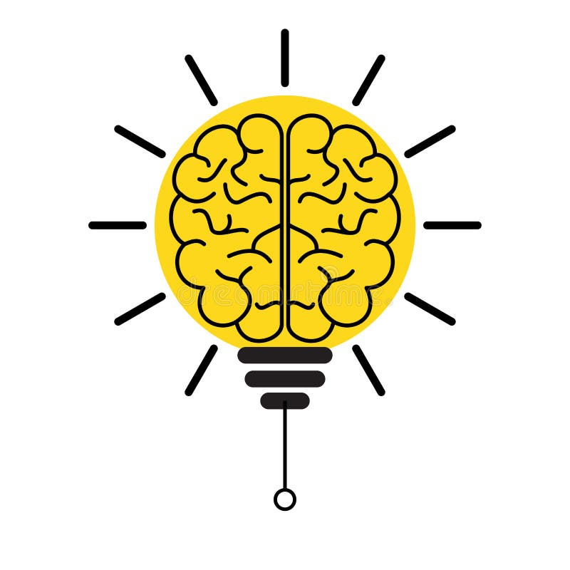 Concept d'ampoule de cerveau d'innovation et d'imagination illustration libre de droits Concept d'ampoule de cerveau d'innovation et d'imagination illustration libre de droits
