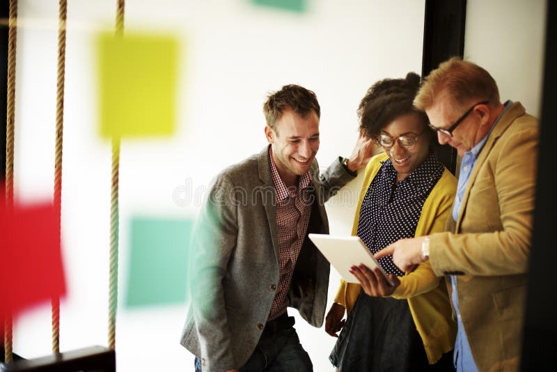 Concept d'entreprise de Team Casual Break Discussion Ideas photo stock Concept d'entreprise de Team Casual Break Discussion Ideas photo stock