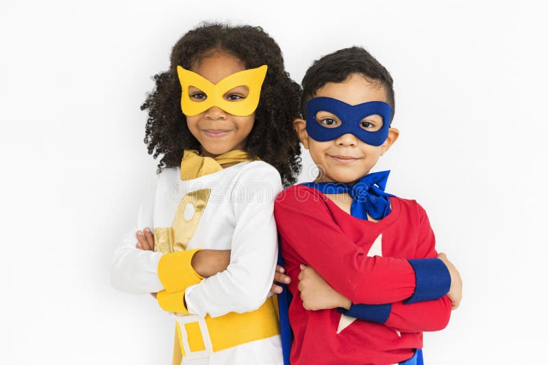 Concept d'expertise d'enfant d'enfant d'adolescence de super héros