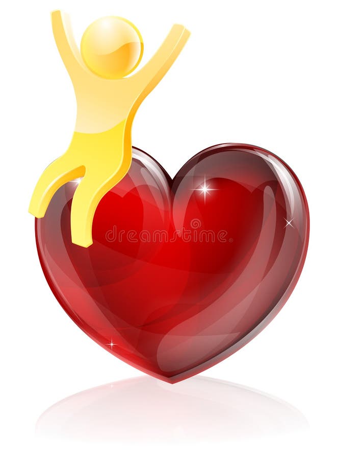 Concept d'homme de coeur illustration de vecteur Concept d'homme de coeur illustration de vecteur