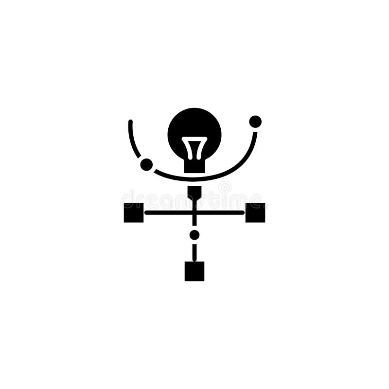 Concept d'icône de noir de structure de projet Projetez le symbole plat de vecteur de structure, signe, illustration illustration libre de droits Concept d'icône de noir de structure de projet Projetez le symbole plat de vecteur de structure, signe, illustration illustration libre de droits
