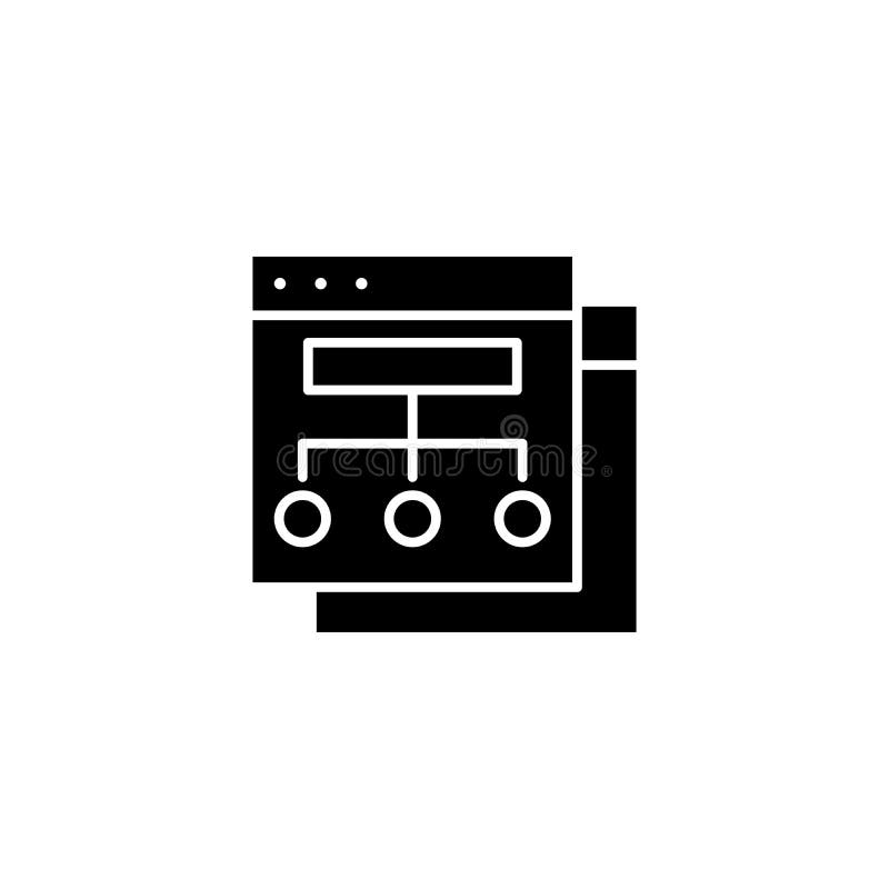 Concept d'icône de noir de structure de vente organisationnelle Symbole plat de vecteur de structure de vente organisationnelle, illustration de vecteur Concept d'icône de noir de structure de vente organisationnelle Symbole plat de vecteur de structure de vente organisationnelle, illustration de vecteur