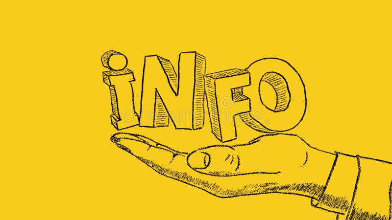 Concept d'information de première main. illustration sur jaune illustration de vecteur