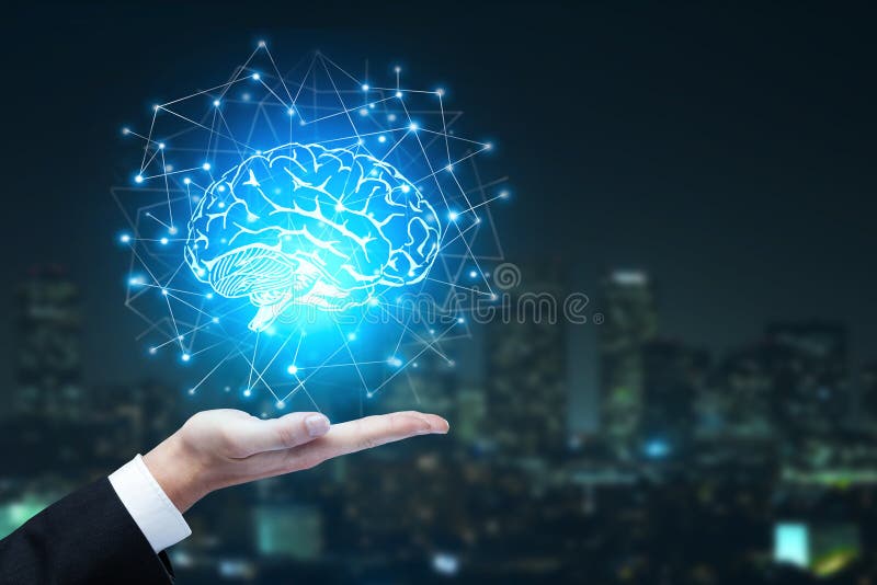 Concept d'intelligence artificielle et d'innovation image libre de droits Concept d'intelligence artificielle et d'innovation image libre de droits