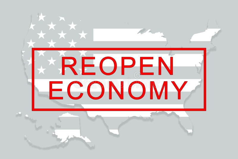 Concept of Opening US economy, reopen United States or American economic activity - back to work after the business lockdown due to covid-19 or coronavirus pandemic. Concept of Opening US economy, reopen United States or American economic activity - back to work after the business lockdown due to covid-19 or coronavirus pandemic.