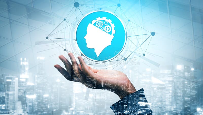 Concept d'étude d'AI et d'intelligence artificielle image libre de droits