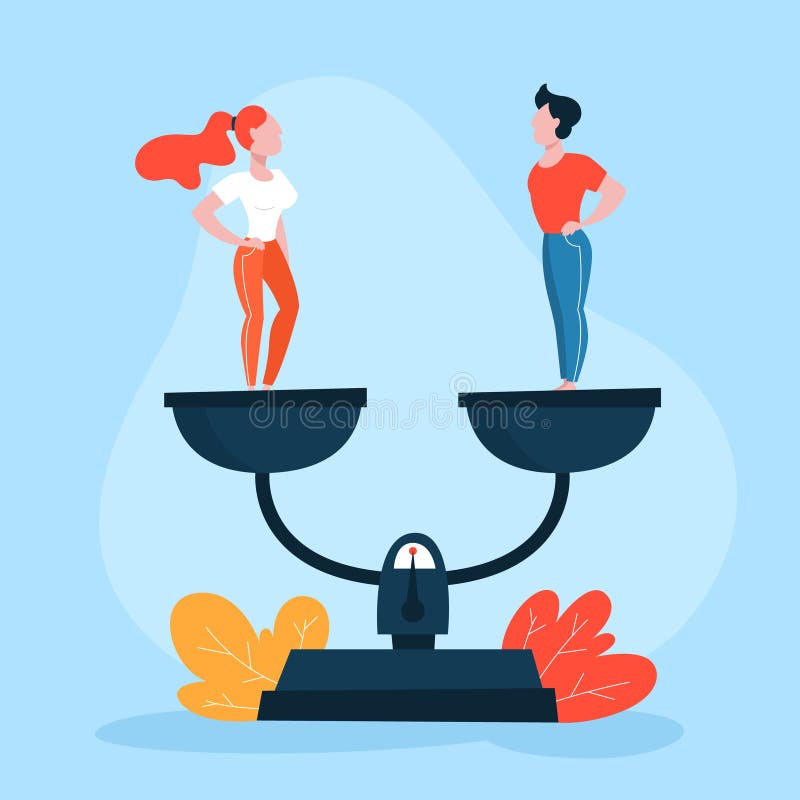Concept de banni?re de Web d'espace de genre Id?e de salaire diff?rent illustration libre de droits Concept de banni?re de Web d'espace de genre Id?e de salaire diff?rent illustration libre de droits