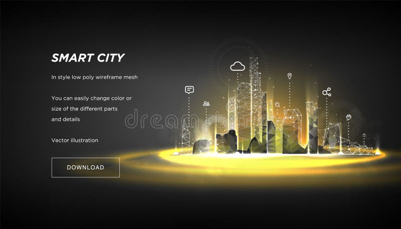 Concept de business pentru sisteme inteligente de automatizare a construcției, abstract sau metropolisinteligente, cu un nivel red royalty free illustration
