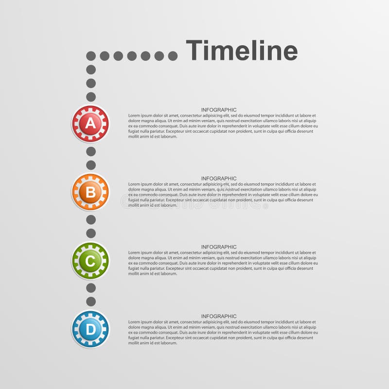 Concept de chronologie d'Infographics illustration libre de droits Concept de chronologie d'Infographics illustration libre de droits