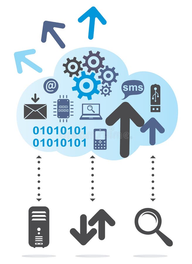 Concept de cloud computing royalty free illustration
