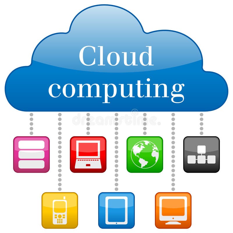 Concept de cloud computing vector illustration
