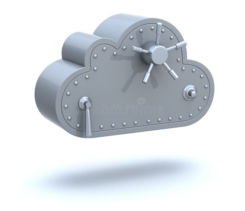 Concept de cloud computing sigur stock illustration