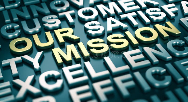 Concept de communication corporate, notre mission illustration stock Concept de communication corporate, notre mission illustration stock