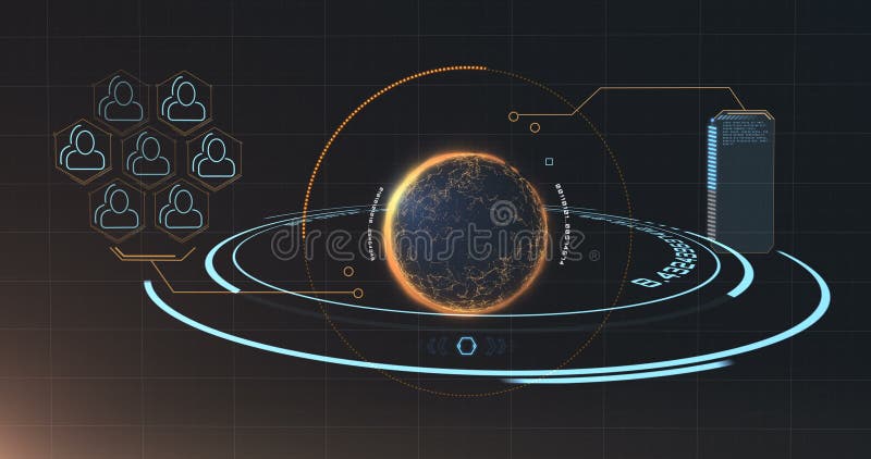 Concept de comunicare globală și terestră generat digital vector illustration
