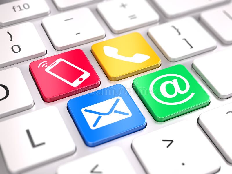 Bouton D'email De Contacteznous De Site  Illustration Stock