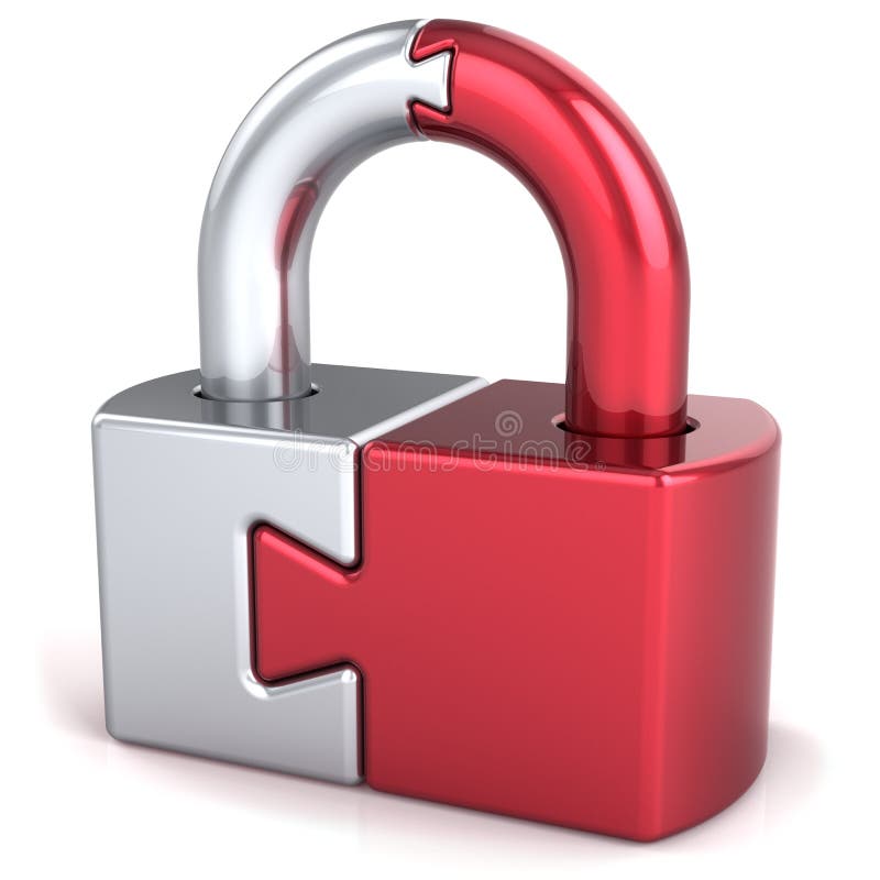 Concept de degré de sécurité de cadenas de blocage de puzzle illustration de vecteur Concept de degré de sécurité de cadenas de blocage de puzzle illustration de vecteur