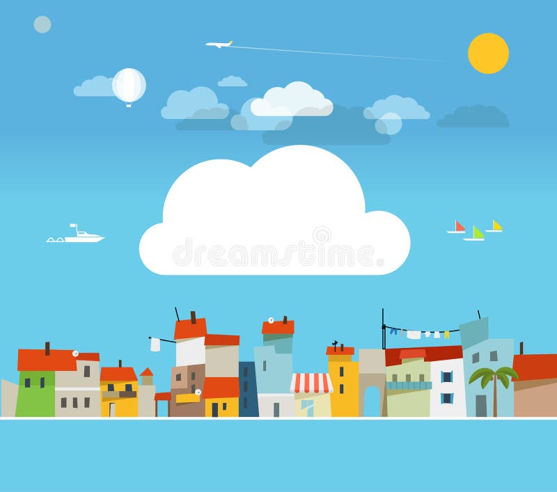 Concept de déplacement de vacances illustration libre de droits Concept de déplacement de vacances illustration libre de droits