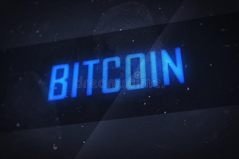 Concept de ecran digital bitcoin stock illustration