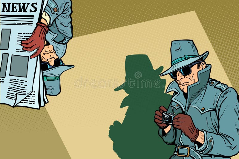 Concept de fond de Spy de détective illustration stock Concept de fond de Spy de détective illustration stock