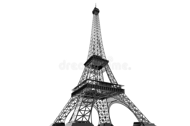 Tour Eiffel dans 3D illustration stock. Illustration du faisceaux